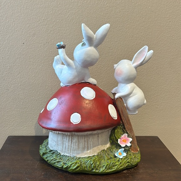 Cute Easter Figurine With Bunny And Mushroom House - Picture 5 of 5